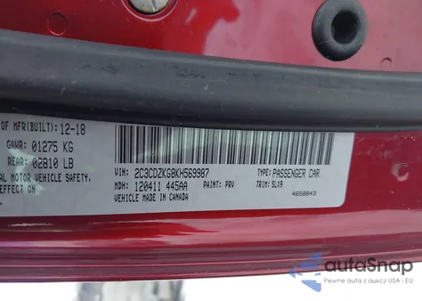 2019 Dodge Challenger Gt Awd z USA, uszkodzony, nr VIN 2C3CDZKG8KH569987